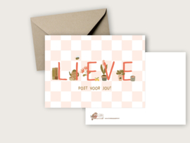 Ansichtkaart "Lieve post voor jou"