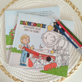 Kleurboek "Floortje gaat met de trein"