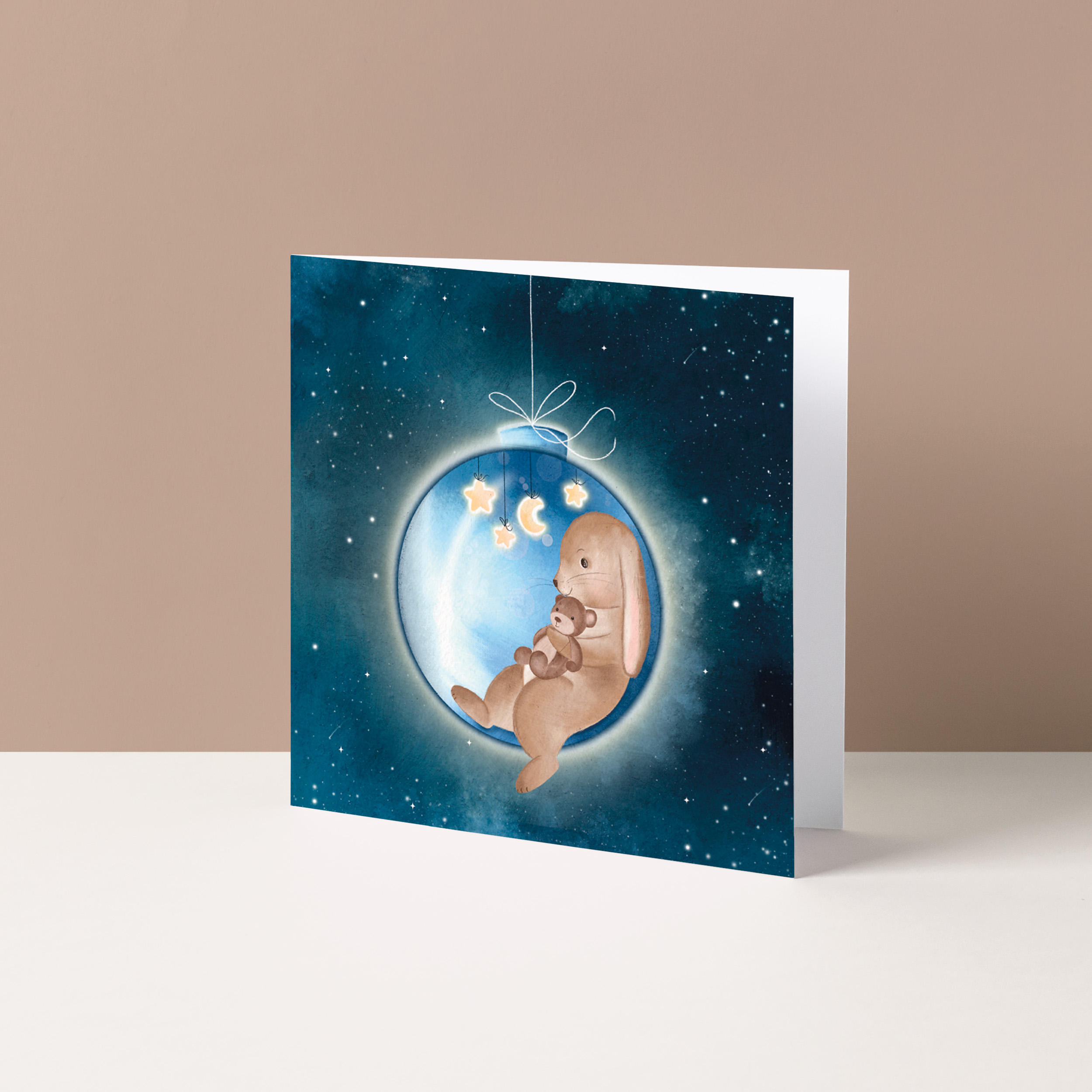 Kerstkaart "Tussen de sterren"