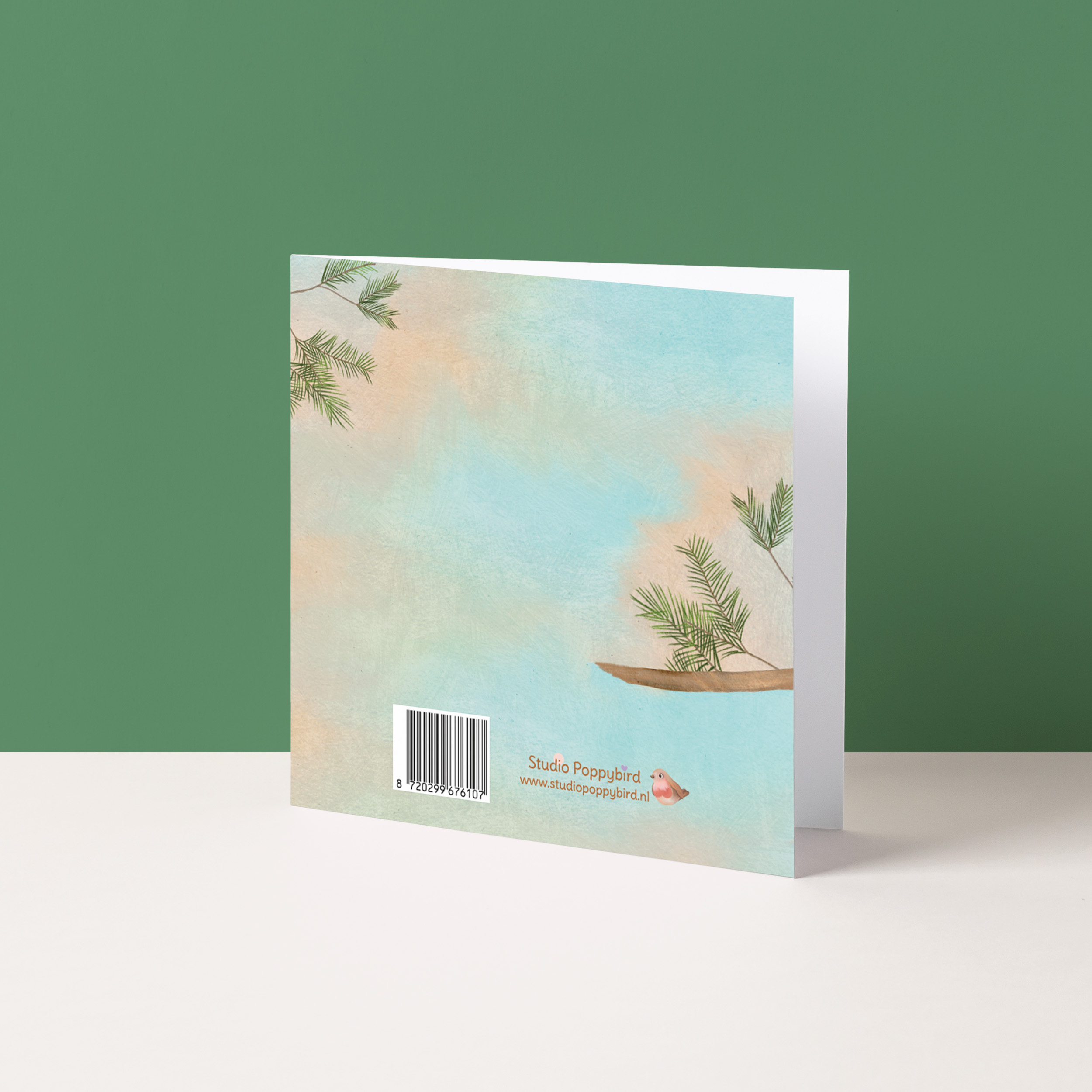 Kerstkaart "Vogeltjes"