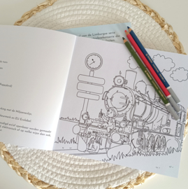 Kleurboek "Floortje gaat met de trein"
