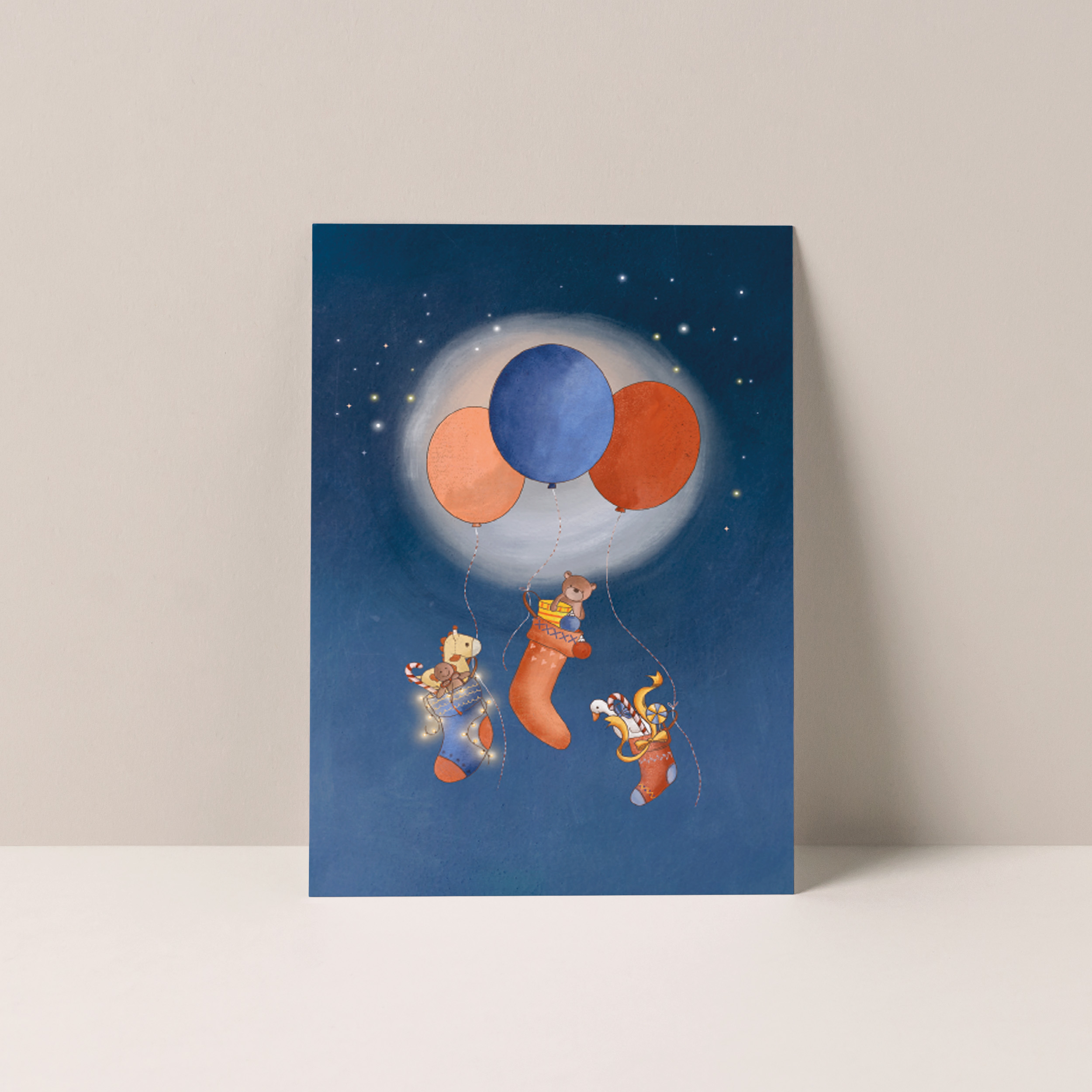 Ansichtkaart "Kerstsokjes"