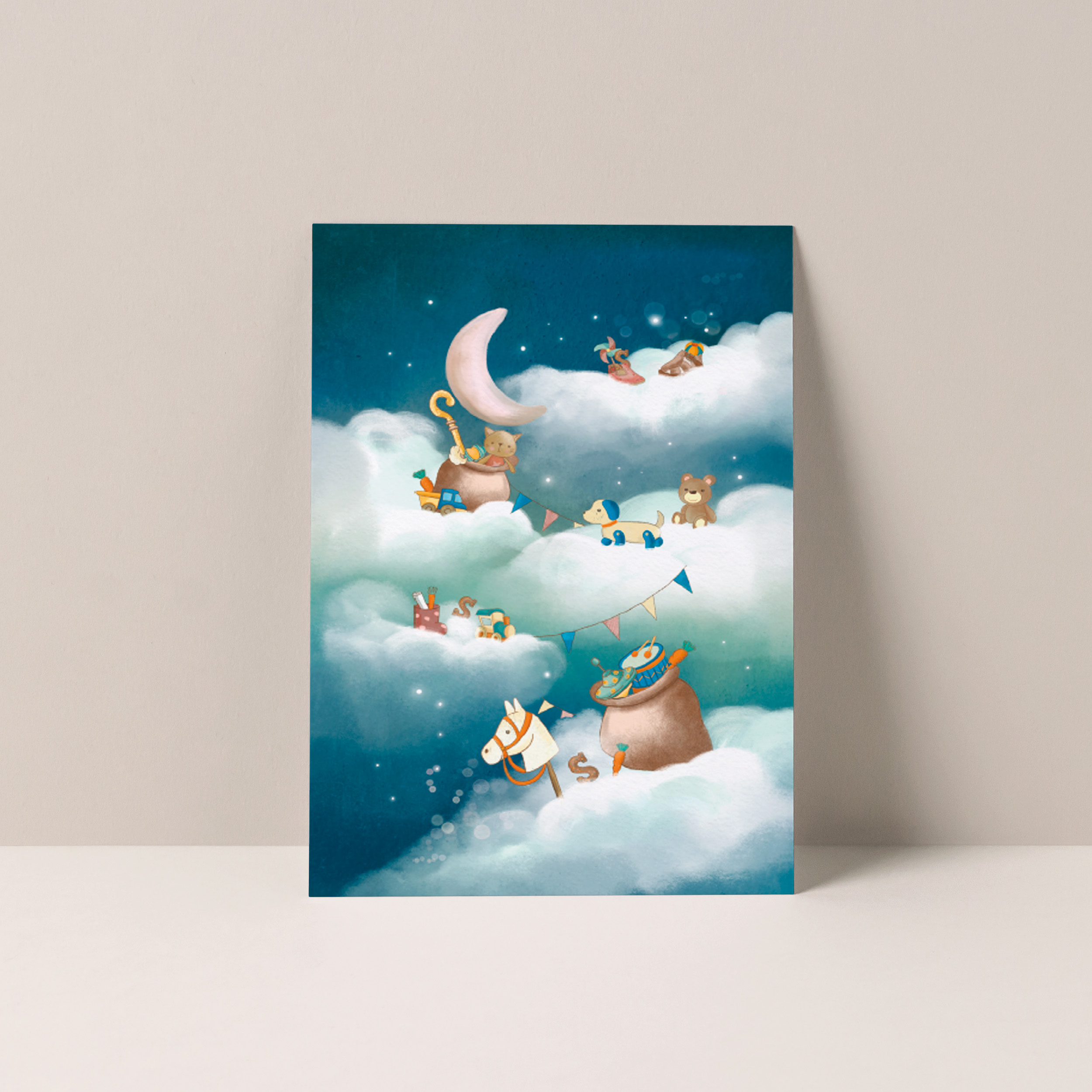 Ansichtkaart "Wolken Sinterklaas"
