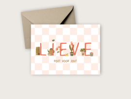 Ansichtkaart "Lieve post voor jou"