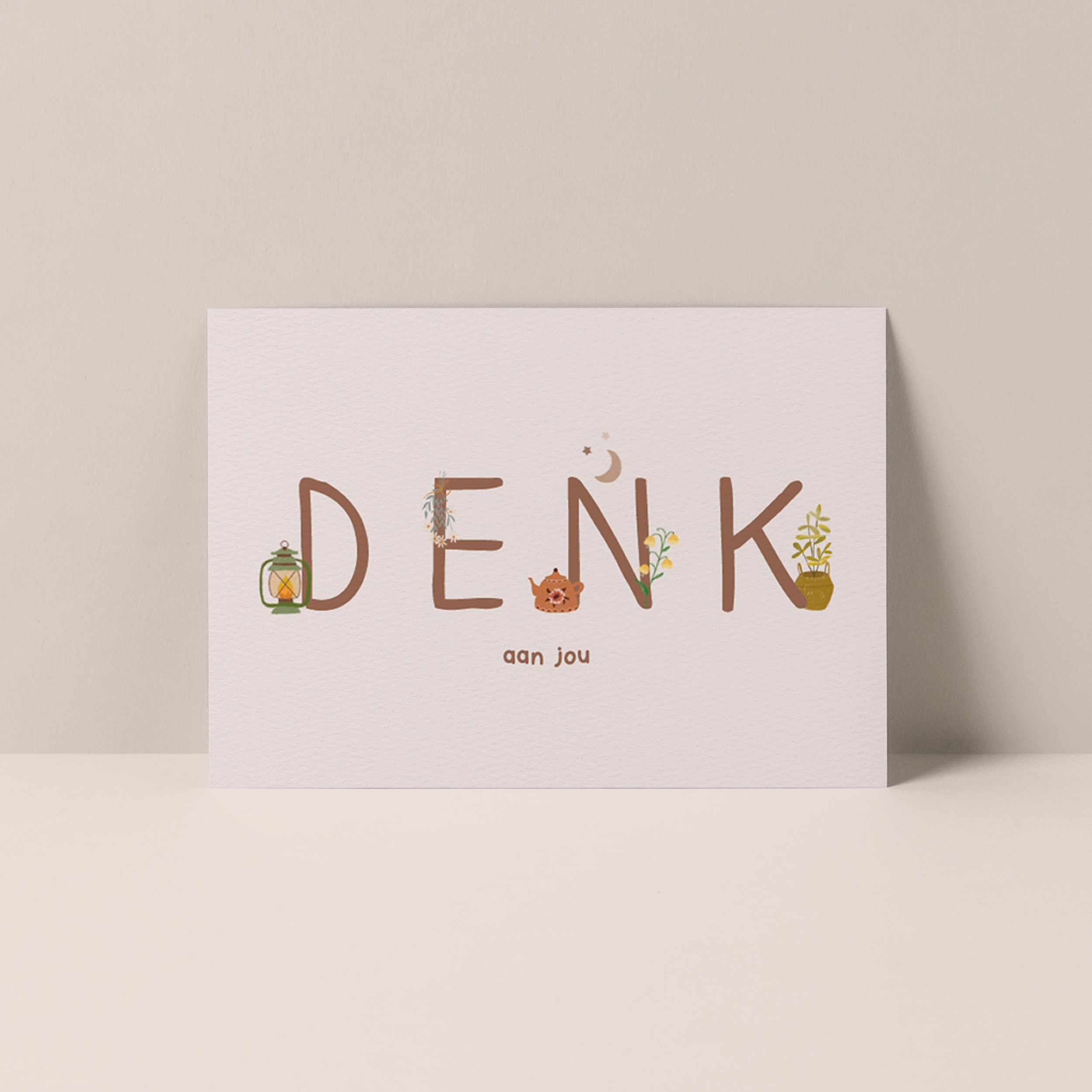 Ansichtkaart "Denk aan jou"