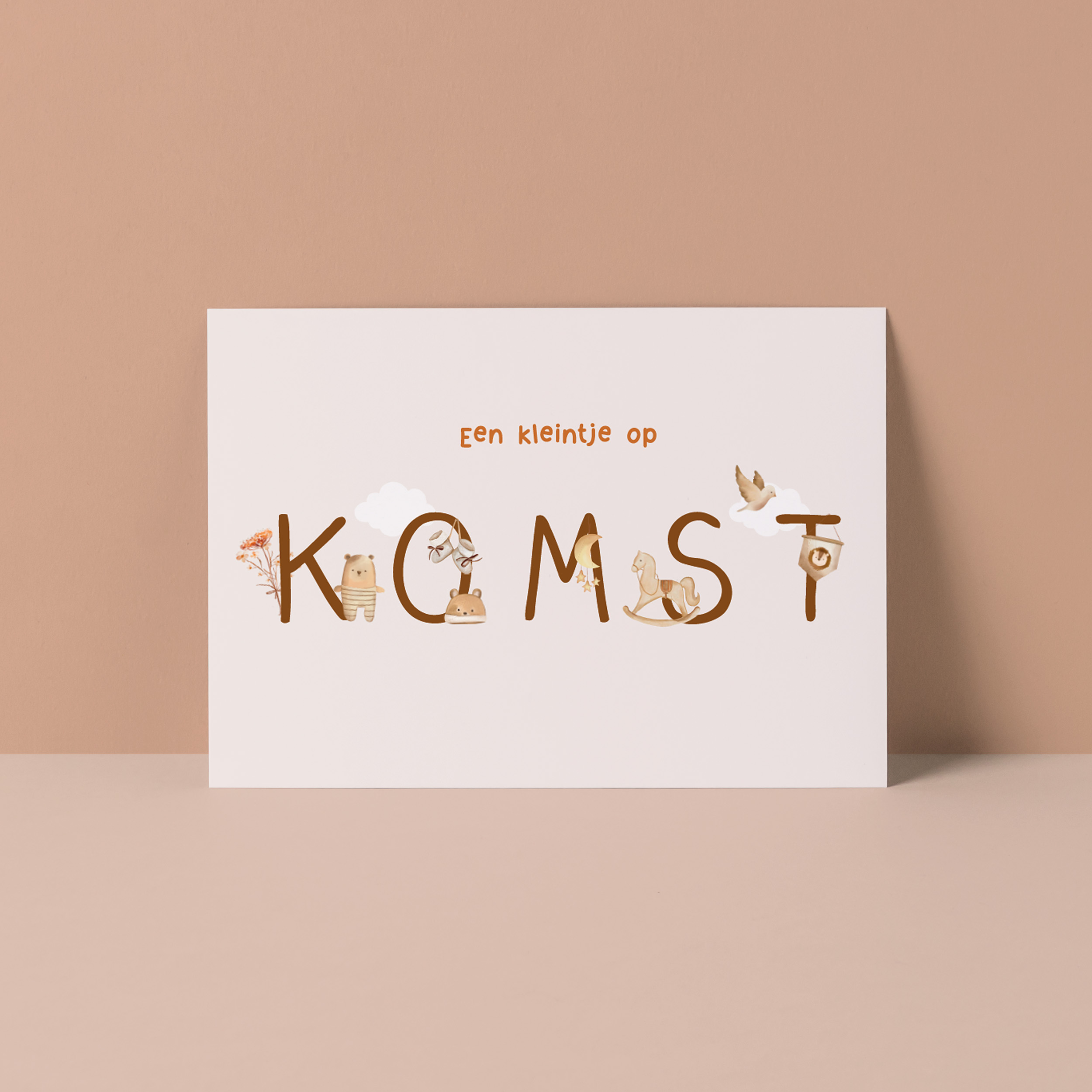 Ansichtkaart "Kleintje op komst"