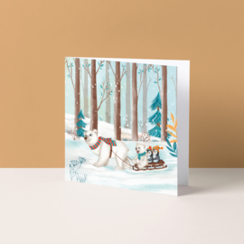 Vernieuwde Kerstkaart "Op avontuur"