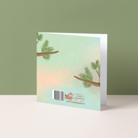 Vernieuwde Kerstkaart "Vogeltjes"