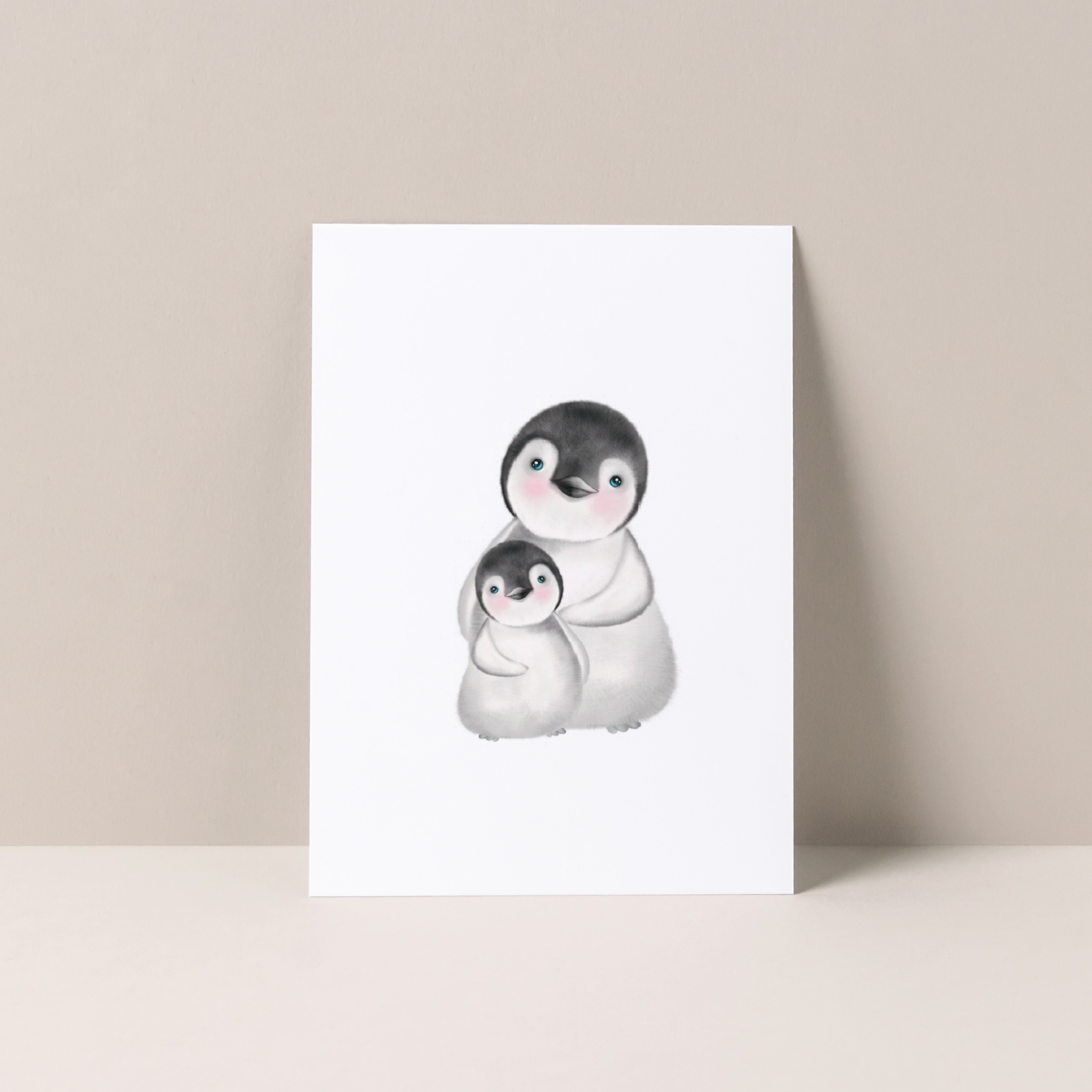Ansichtkaart "Pinguins"