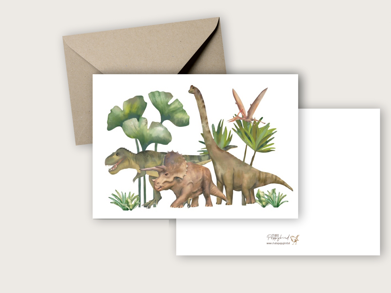 Ansichtkaart "Dinosauriërs"