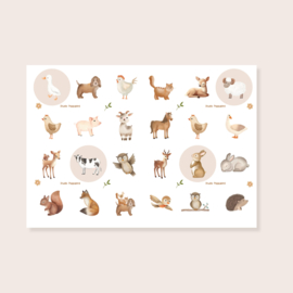 Stickervel "Boerderijdieren"