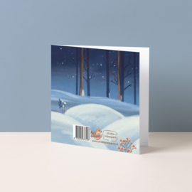 Kerstkaart "Cosy kampvuur"