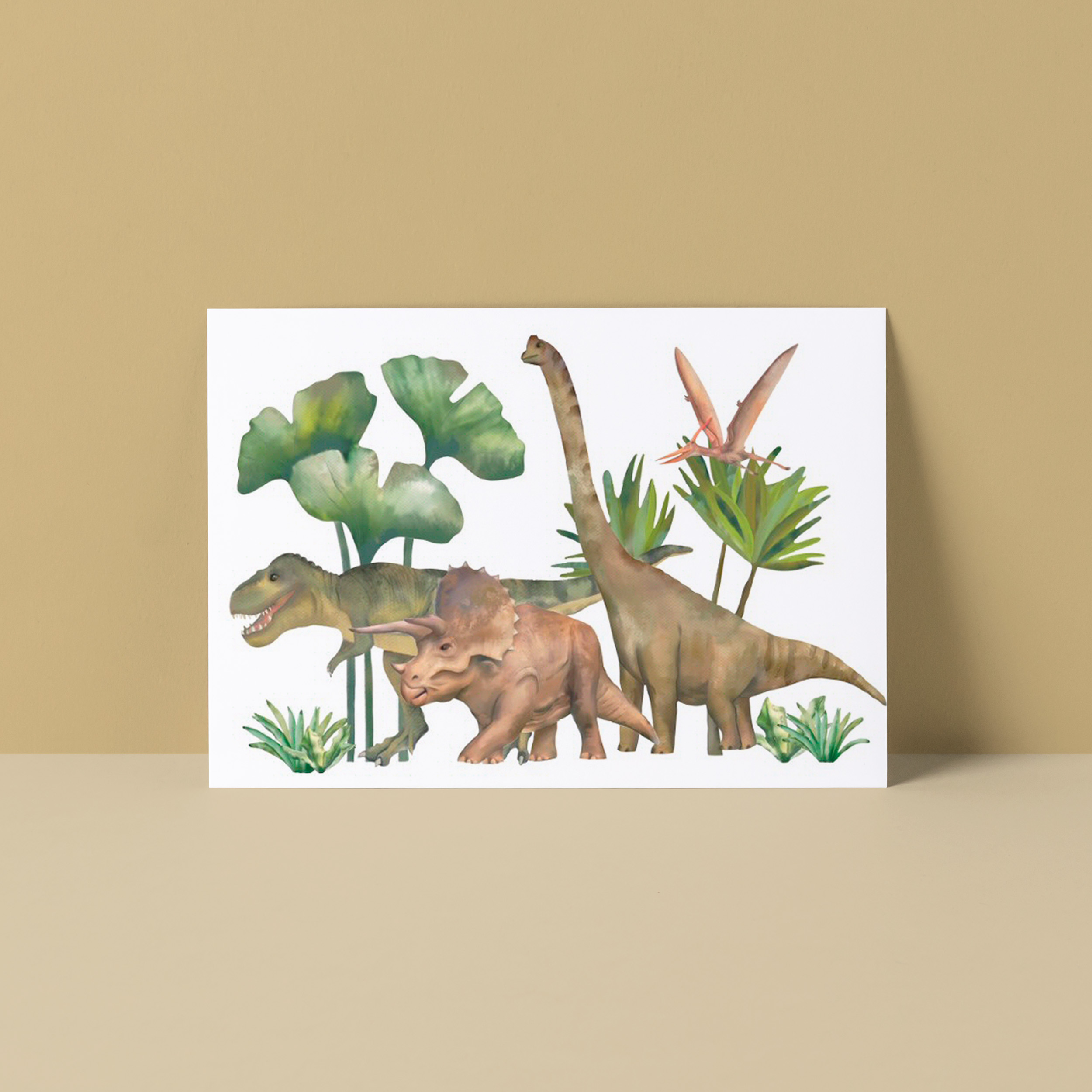 Ansichtkaart "Dinosauriërs"