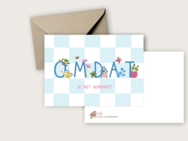 Ansichtkaart "Omdat je het verdient"