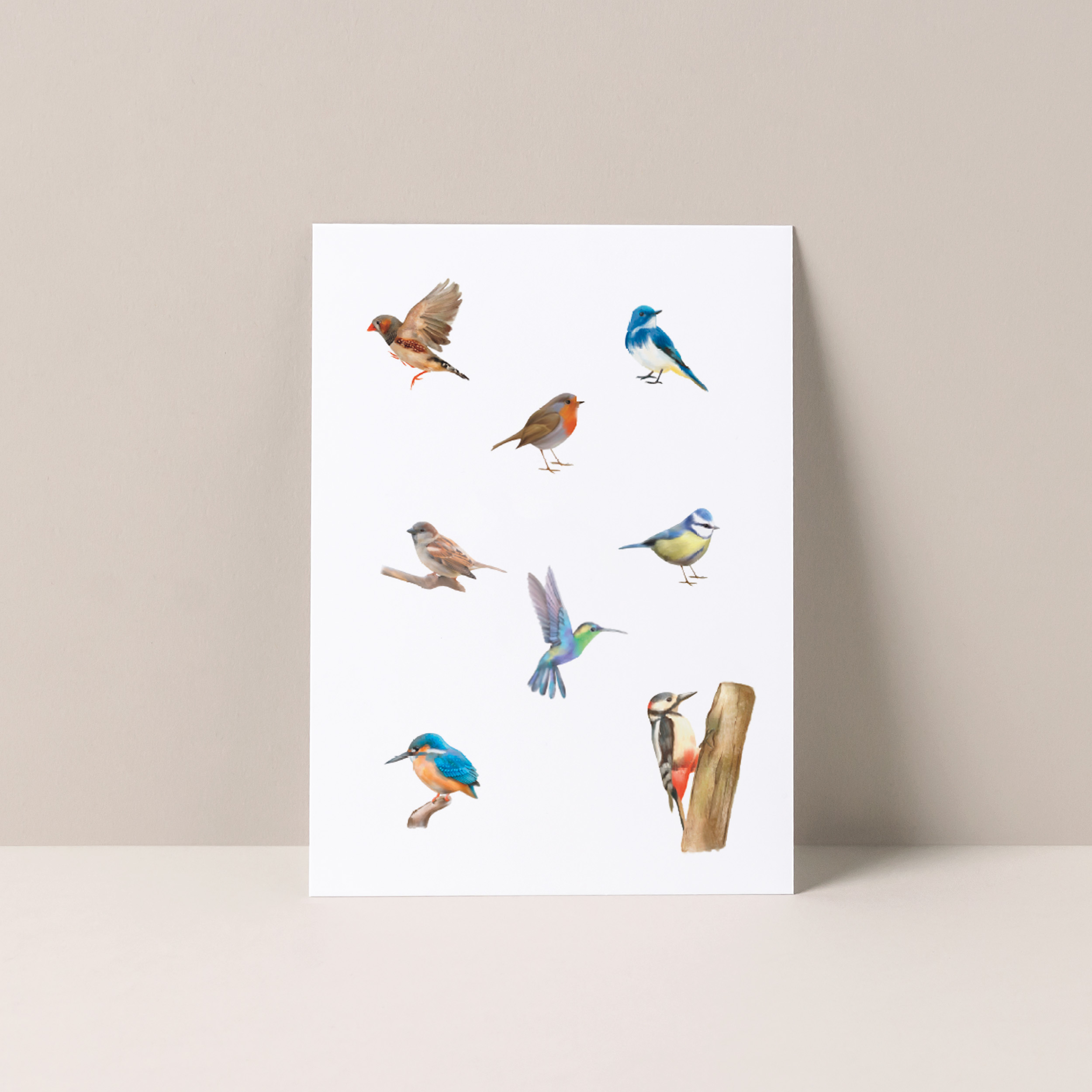 Ansichtkaart "Vogeltjes"