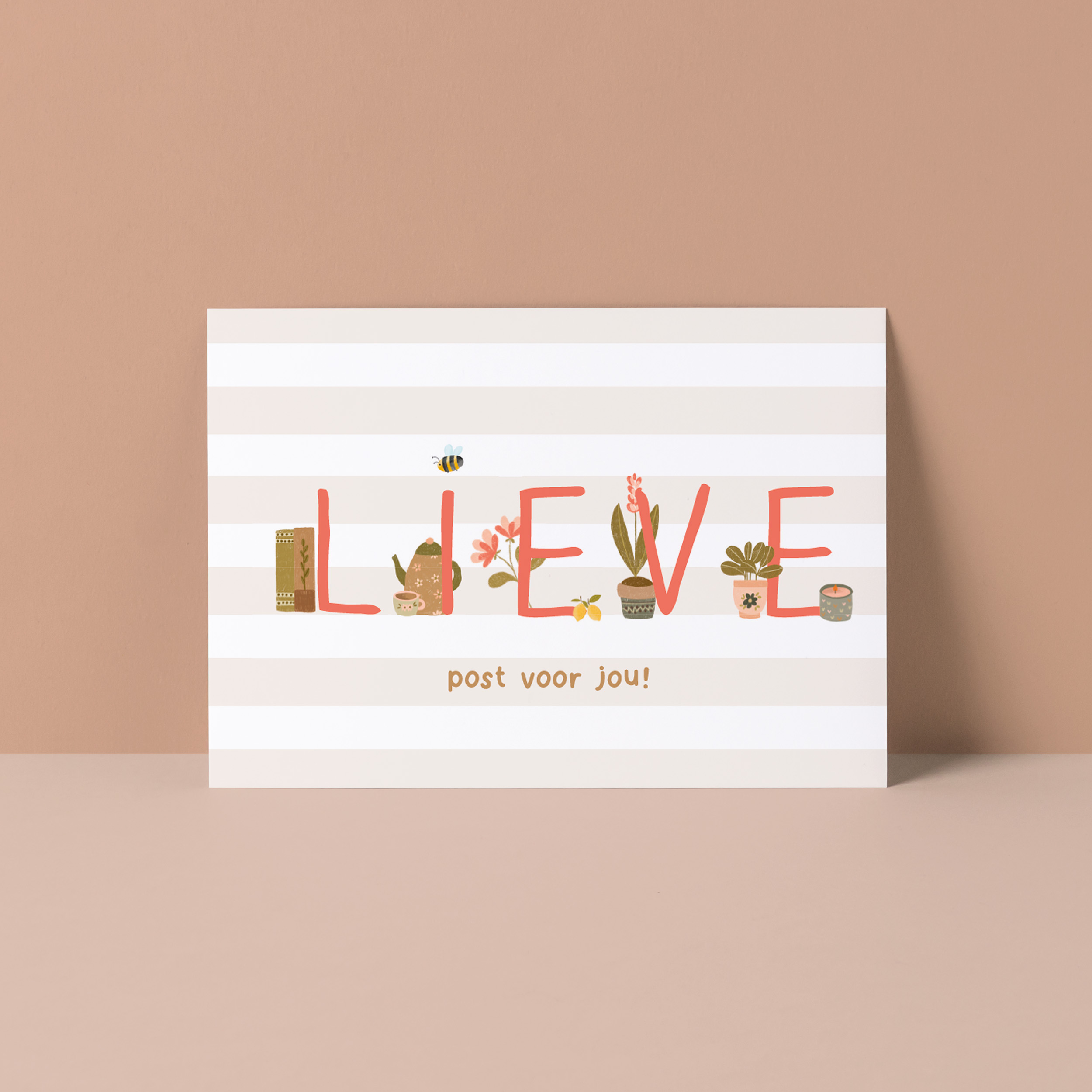 Ansichtkaart "Lieve post voor jou"