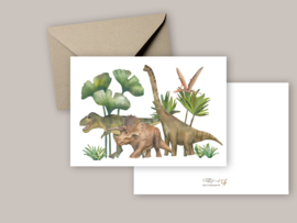 Ansichtkaart "Dinosauriërs"