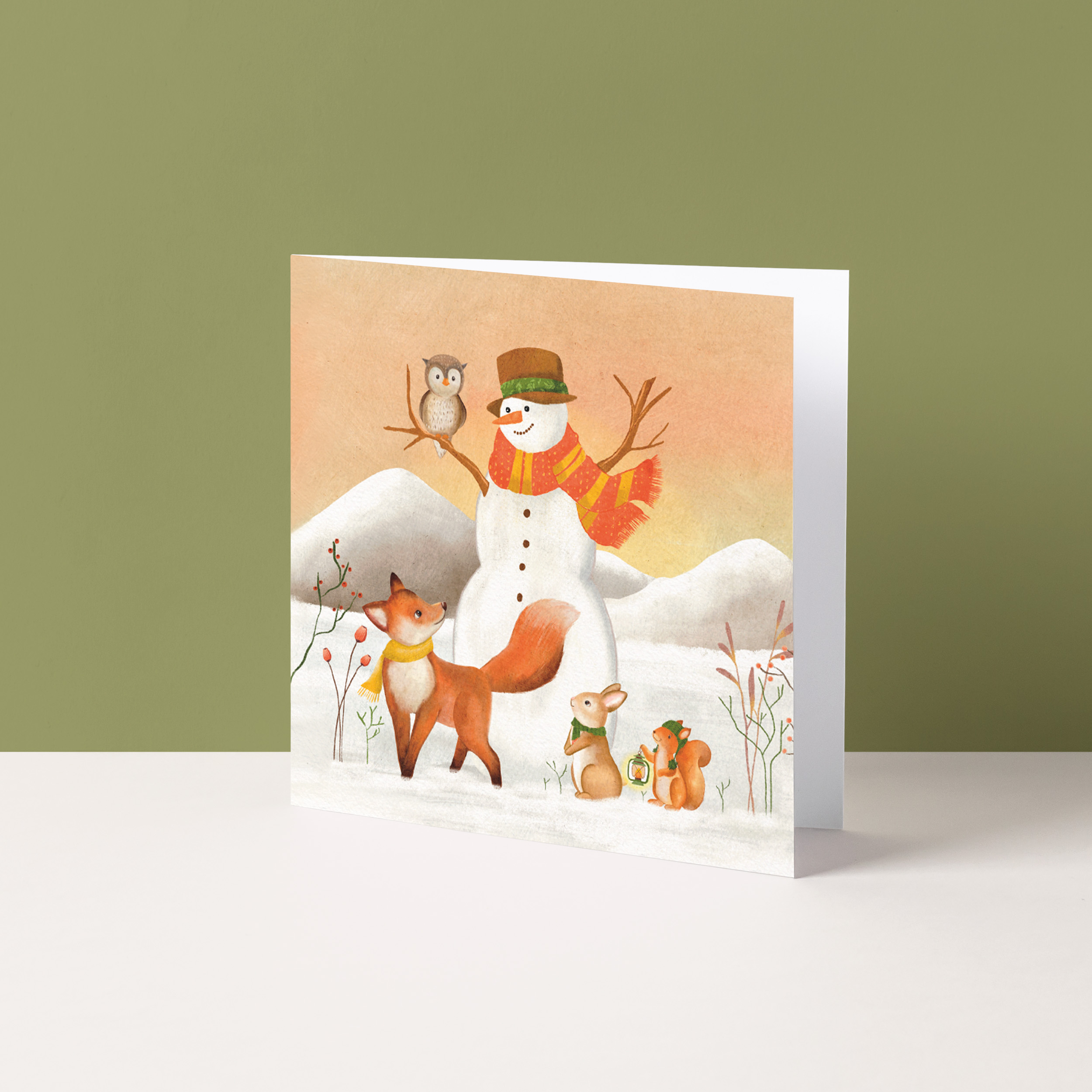 Kerstkaart "Vriendjes"