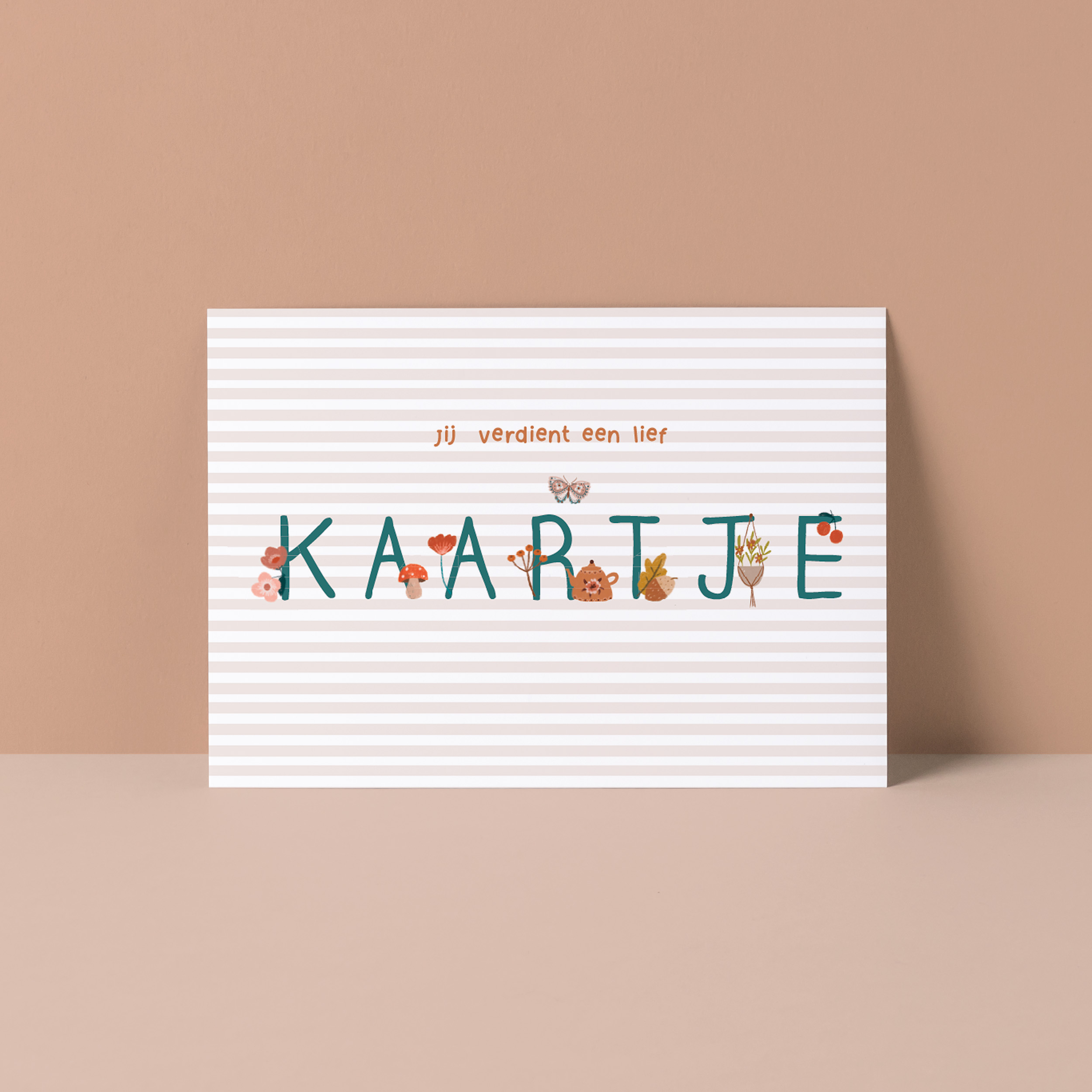 Ansichtkaart "Jij verdient een lief kaartje"