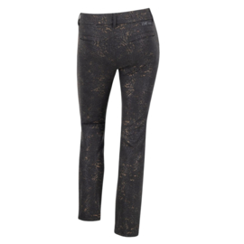 Lucy Golden Jersey Print, Zwart/Goud