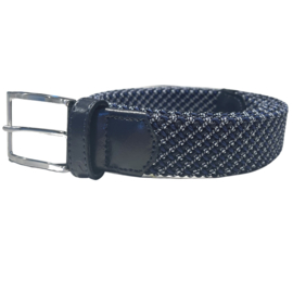 Riem, multicolor gevlochten navy/blauw/grijs