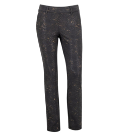 Lucy Golden Jersey Print, Zwart/Goud