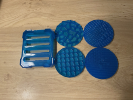 Onderzetters blauw