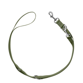 Set halsband + hondenlijn - olijfgroen