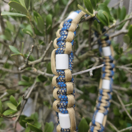 ANTI-TEKENBAND multi blauw-goud 38 cm