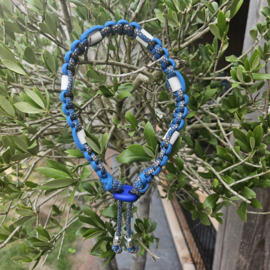 ANTI-TEKENBAND multi blauw-blauw 35 cm