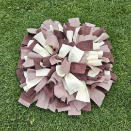 Snuffelmat - bruin/taupe/creme - 40 x 40 cm