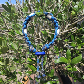 ANTI-TEKENBAND blauw - multi blauw 26 cm