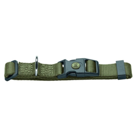 Set halsband + hondenlijn - olijfgroen