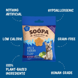 Soopa bites met appel en bosbes