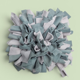Snuffelmat oud groen/grijs 40 x 40 cm