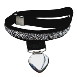 Ringnummer armband zwart - zilver