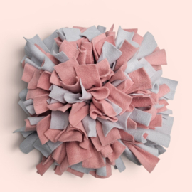Snuffelmat oud roze/grijs 40 x 40 cm