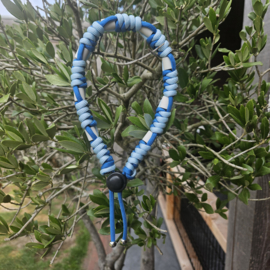 ANTI-TEKENBAND baby blauw-helder blauw 36 cm