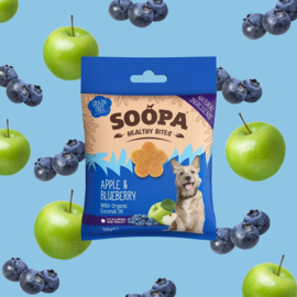 Soopa bites met appel en bosbes
