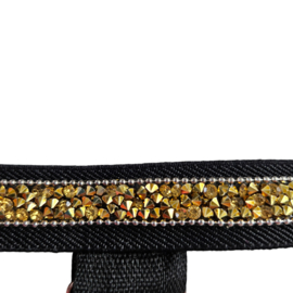 Ringnummer armband zwart - goud