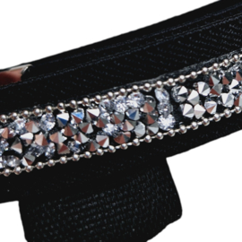 Ringnummer armband zwart - zilver