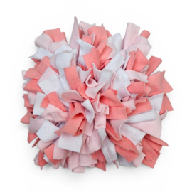 Snuffelmat baby roze/zalm/wit 40 x 40 cm