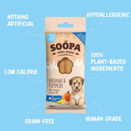 Soopa dental sticks PUPPY met banaan en pompoen