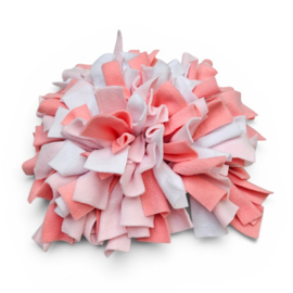 Snuffelmat baby roze/zalm/wit 40 x 40 cm