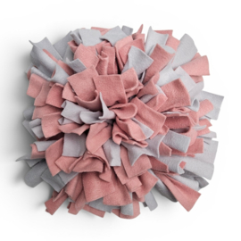 Snuffelmat oud roze/grijs 40 x 40 cm