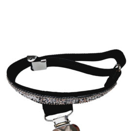Ringnummer armband zwart - zilver
