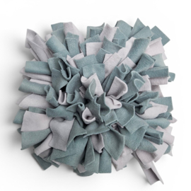 Snuffelmat oud groen/grijs 40 x 40 cm
