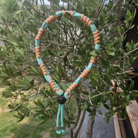 ANTI-TEKENBAND zalm-mint 48 cm