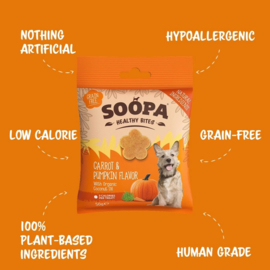 Soopa bites met wortel en pompoen