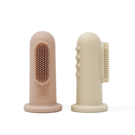 Mushie Toothbrushes - shifting sand/blush